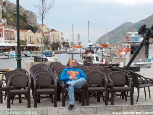 Sunday morning, the cat is up on the roof in the sun, half the housework is done, chicken is marinating in the kitchen ahead of a barbeque later and I am watching small fishing boats coming in and out of Harani down below me. The washing machine is on, I’ve checked my emails and messages, stripped the bed, put the washing up away, had a shower, hung things out to dry and am now sitting down to get ahead of myself by writing this, and it’s only 7.45.  The joys of having a loud cat.  The other night he was allowed to stay in and we avoided the 5.00 shout-out, but did have to put up with a 5.00 bedroom exploration instead. But at least I was able to stay in bed, mostly asleep, until half seven on that day. Last night we tried the same thing but this resulted in a ‘wanna go out’ shout at some deep-dark, unexplored, time of night, and so I got up to let him out. That was followed by early morning ‘I wanna come in’ shouts that finally got me out of bed at 6.30 – Neil had gone to see to his Lordship even earlier than that.  But, on the happy news side; we’ve had a good weekend so far and there’s still the children’s art class exhibition to go and view later this morning followed by the barbeque. We’re aiming for Nimborio for that but it will depend on the wind. It was blowing madly yesterday, and a bitter north wind was finding every possible crack to whistle in through in the house. There’s less wind today but it still looks cold out there.  The ear thing seems a bit better today too, though it’s still very noisy in there, but the keyboard isn’t sliding about too much. I've made an appointment with an ear doctor in Rhodes for the week after next, and hope to at least find out what causes all this and, even better, some way to get it under control. I have spoken to a doctor recently who thinks, as I do, that it’s caused by some kind of RSI, from sitting here at the desk blogging away all day (almost) every day; pressure on a part of the back or neck that restricts blood flow to the inner ear. It’s one possibility and the most likely. He recommended acupuncture but that sounds far to much like changing a tyre under water for me. I suppose I could try randomly sticking pins in myself, it would be a lot more pleasurable than the tablets I tried on Friday. ‘Vertigo-Vomex’ (I've had them before, I should have known better). Yes, yucky name, and yes the dizziness did stop but that was only because I was so drowsy from them that I was practically drooling. Took me a good 24 hours to get just two of them out of my system and start functioning again.  But hey! You didn’t sit down here to read about all that. You want to know the latest Symi gossip. Well, what can I tell you? Her form down the road hasn’t washed her step and is no better than she should be, and he from along the lane is reportedly seeing someone who you would never guess, and that scandal over at number 26 with the politician’s brother’s other half and the milk bottle, well, what an odyssey that’s been…   I’ll be back with more of the same during the week. A week which is a birthday week. And to celebrate my 52nd I have arranged for Richard III to be buried on my birthday. And that was not easy to arrange I can tell you!