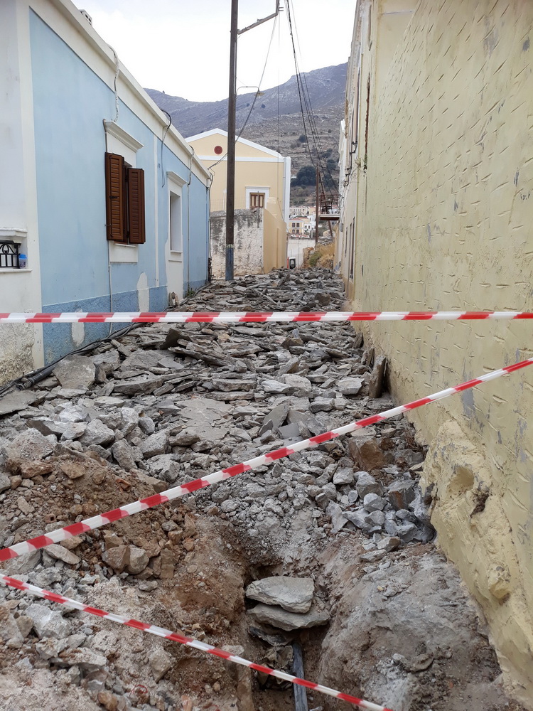 The road is now open again, from windmills through village to campos.