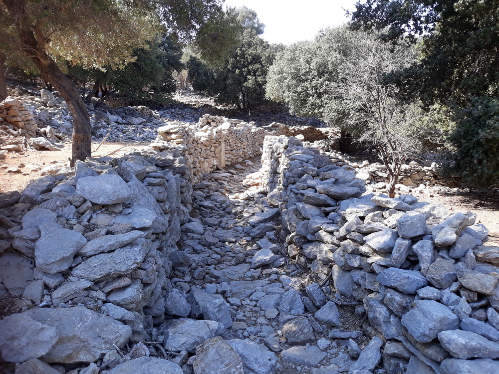 A rocky path (which was like this before the storm last year)
