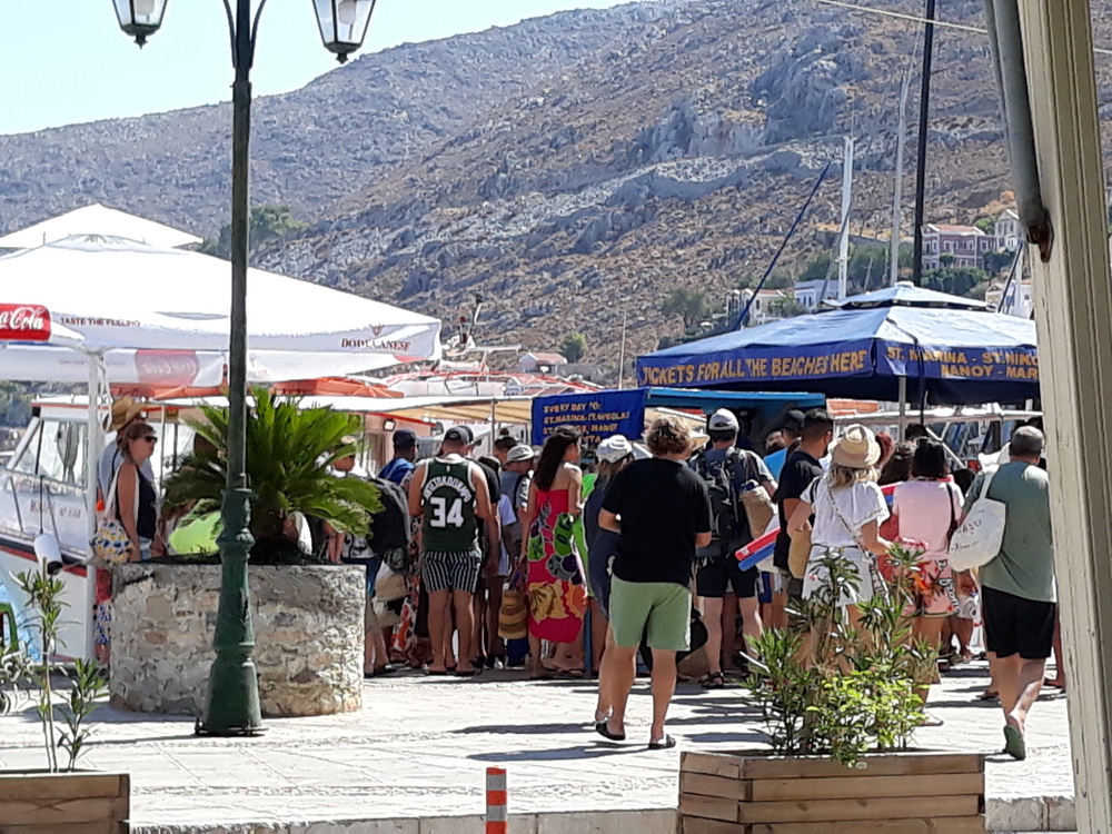 Busy taxi boats