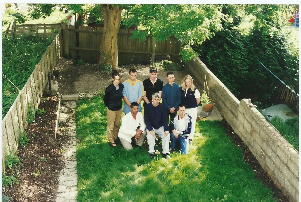 Cast of one of my shows, in our garden in Brighton