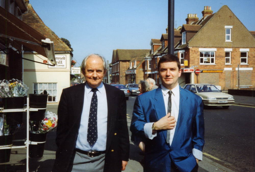 With my dad, New Romney, late 80s