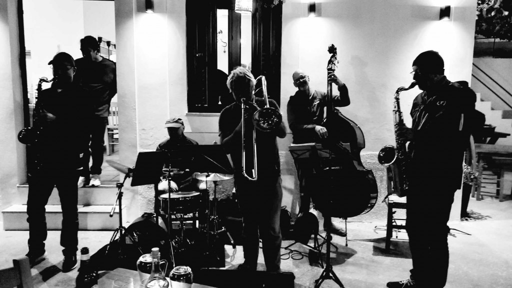 A group of travelling minstrels playing at the restaurat earlier this year.