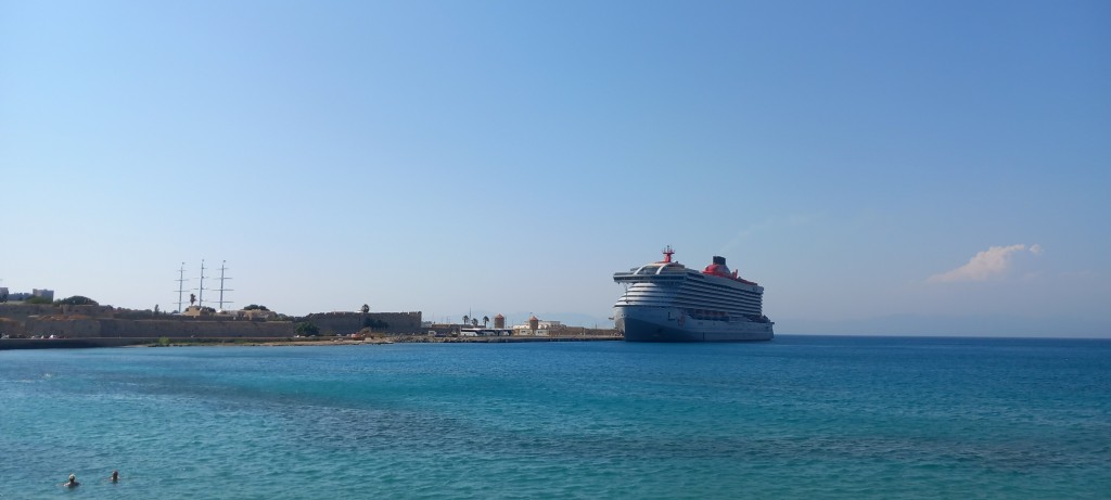 The Virgin mega-monster floating all inclusive my idea of hell ship in Rhodes.